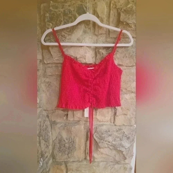 She + Sky - NWT Smocked Peasant Tank with Tie - Picture 2 of 4